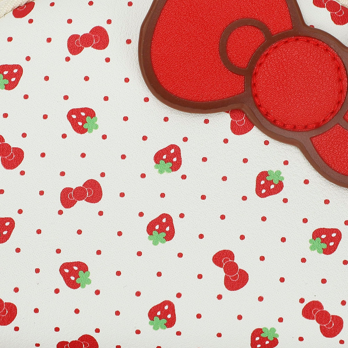Bioworld Sanrio Hello Kitty And Friends Strawberry Shortcake 3 Piece Cosmetic Bag Set 9"