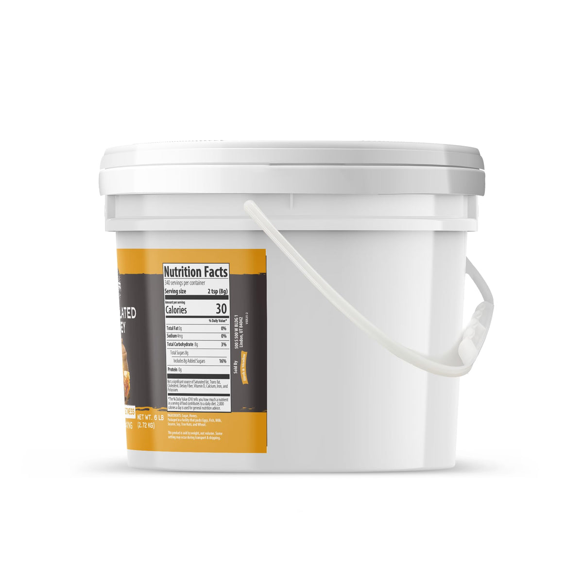 Birch & Meadow Granulated Honey (1 Gallon) – Gluten Free, All-Purpose Sweetener