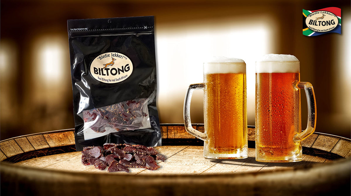Bledie Lekker® Sliced Beef Biltong 16oz – USA Made, USDA Certified, Resealable Bag