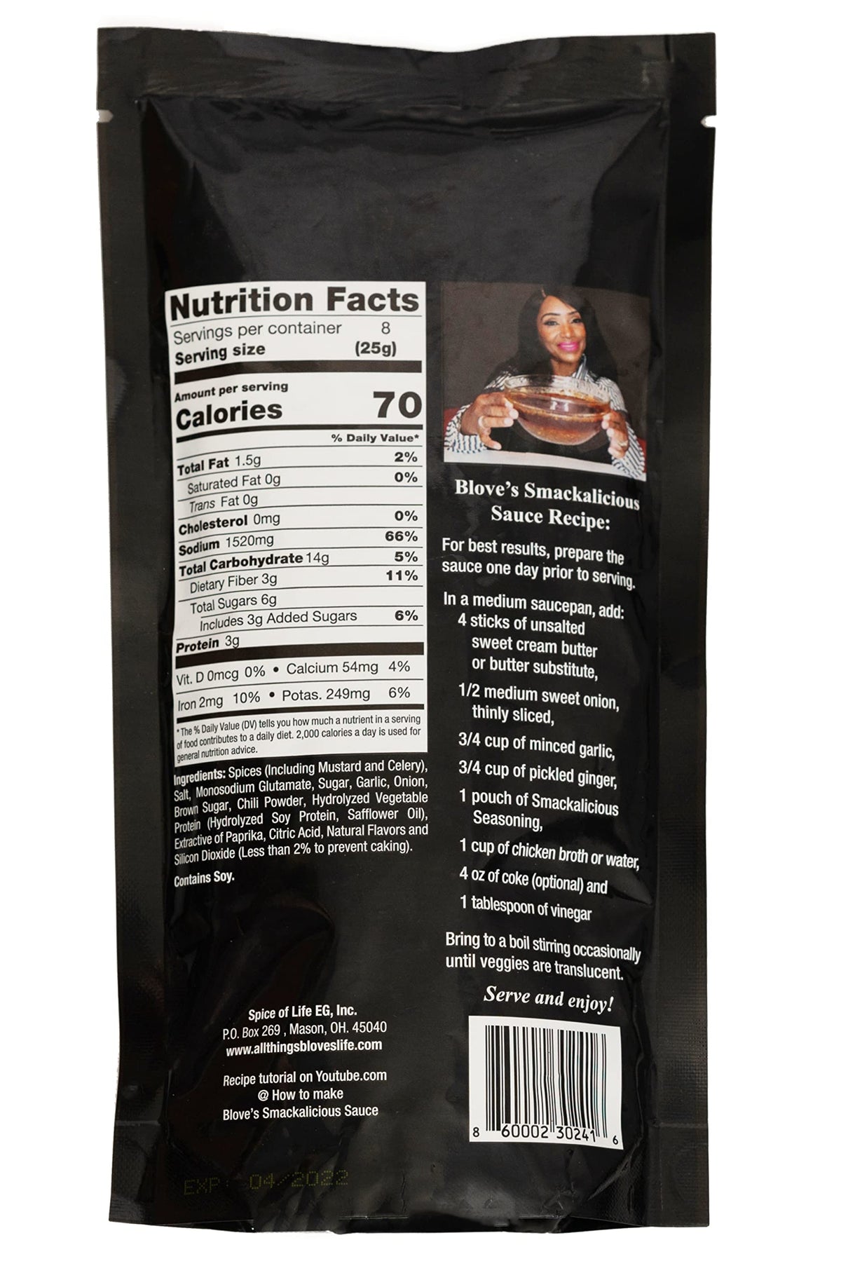 Blove's Smackalicious Sauce Seasoning Mix (Mild) | Versatile All-Purpose Flavor | Bloveslife