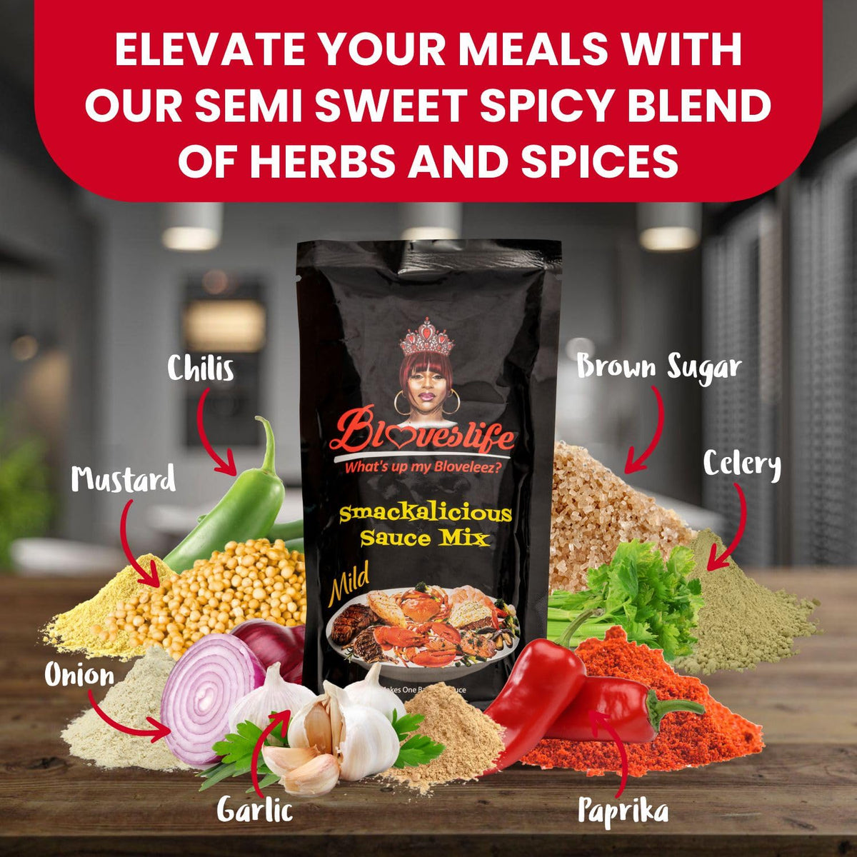 Blove's Smackalicious Sauce Seasoning Mix (Mild) | Versatile All-Purpose Flavor | Bloveslife