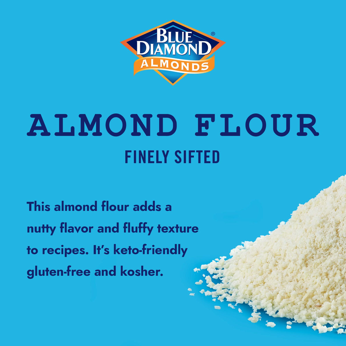 Blue Diamond Almond Flour – Gluten Free, Finely Sifted, 3 lb
