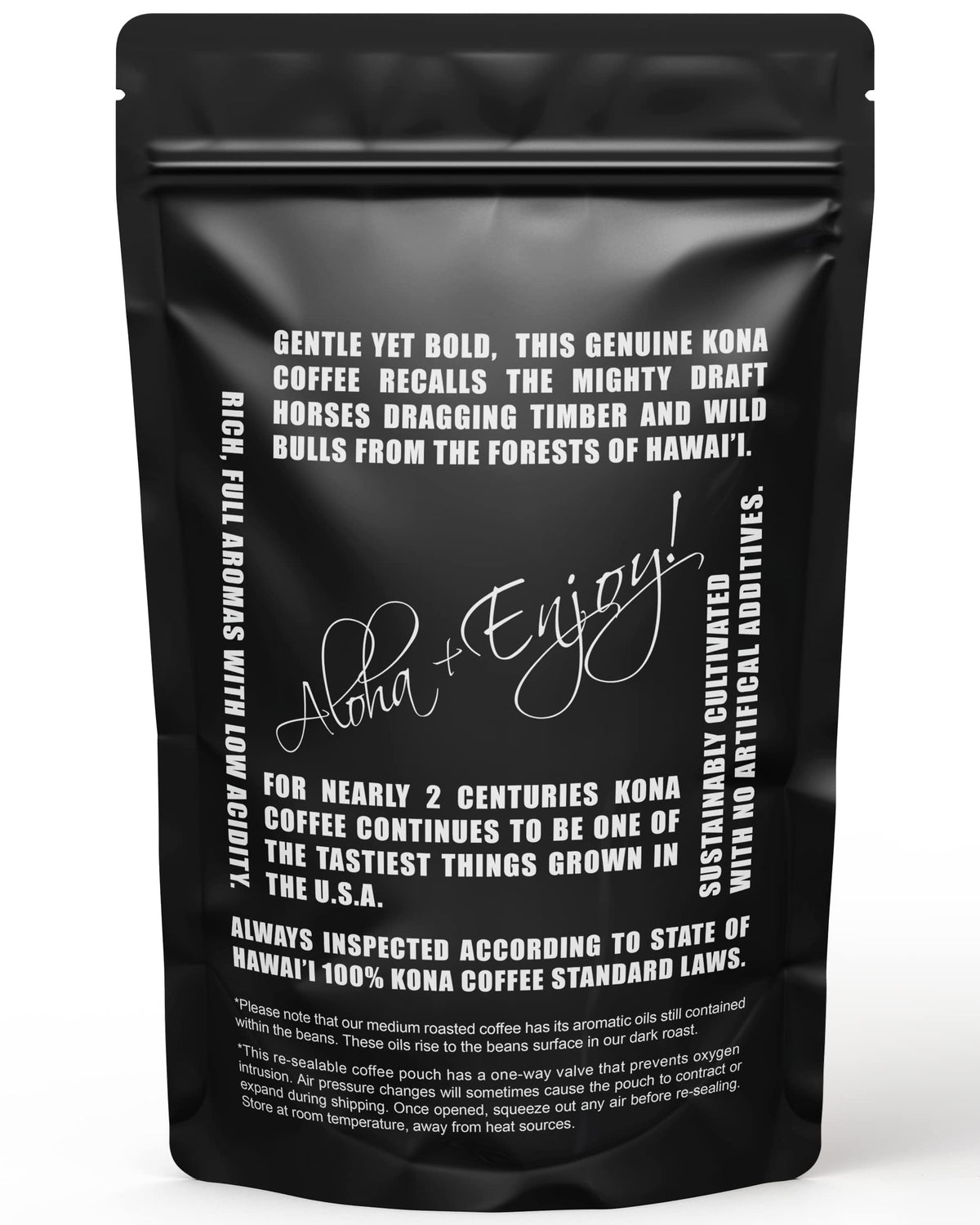 Blue Horse 100% Kona Coffee (Ground) – Medium Roast, 16 oz, USA Made