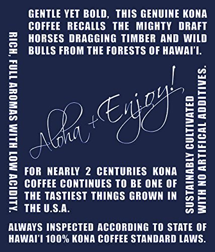 Blue Horse Kona Coffee Pods - 100% Kona, Medium Roast, 10ct, Keurig 2.0 Compatible, Farm-Fresh Arabica from Hawaii