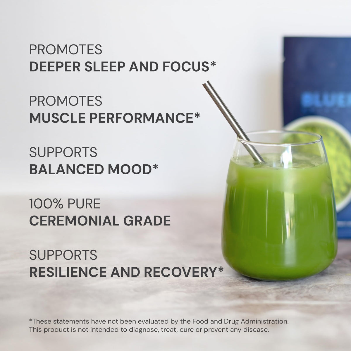 Blueprint Bryan Johnson Matcha Powder – Ceremonial Grade Japanese Matcha for Energy & Focus | 30 Servings