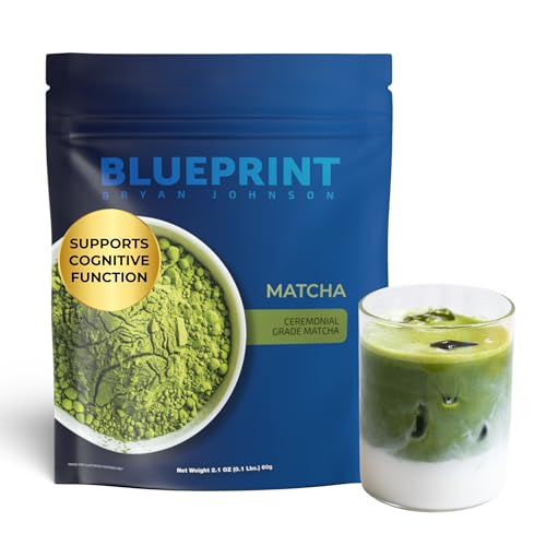 Blueprint Bryan Johnson Matcha Powder – Ceremonial Grade Japanese Matcha for Energy & Focus | 30 Servings