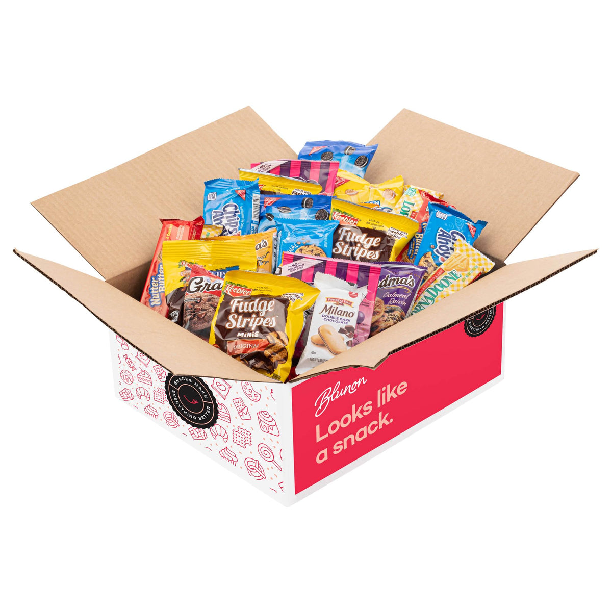 Blunon Cookies Variety Pack – 30 Count, Individually Wrapped Assortment Gift Box