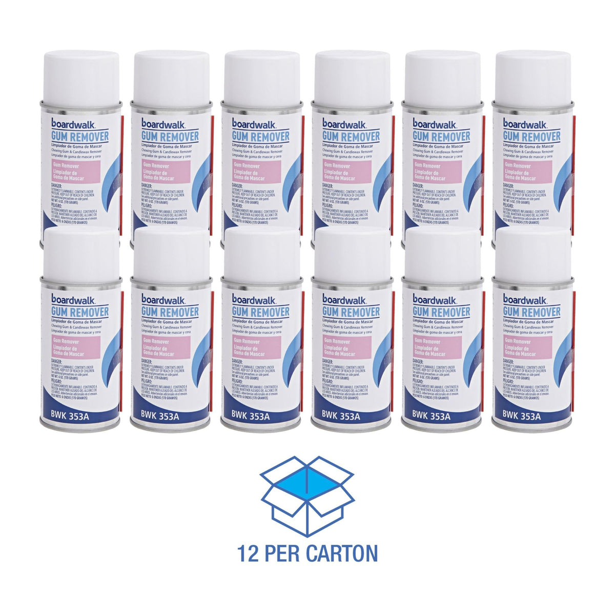 Boardwalk 353ACT Gum & Wax Remover – 6oz Aerosol (Case of 12)