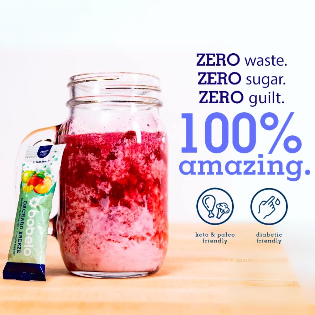 Bobelo Self Carbonating Hydration Packets – Variety 40 Pack | Sparkling Water & Sugar Free Electrolyte Drink Mix