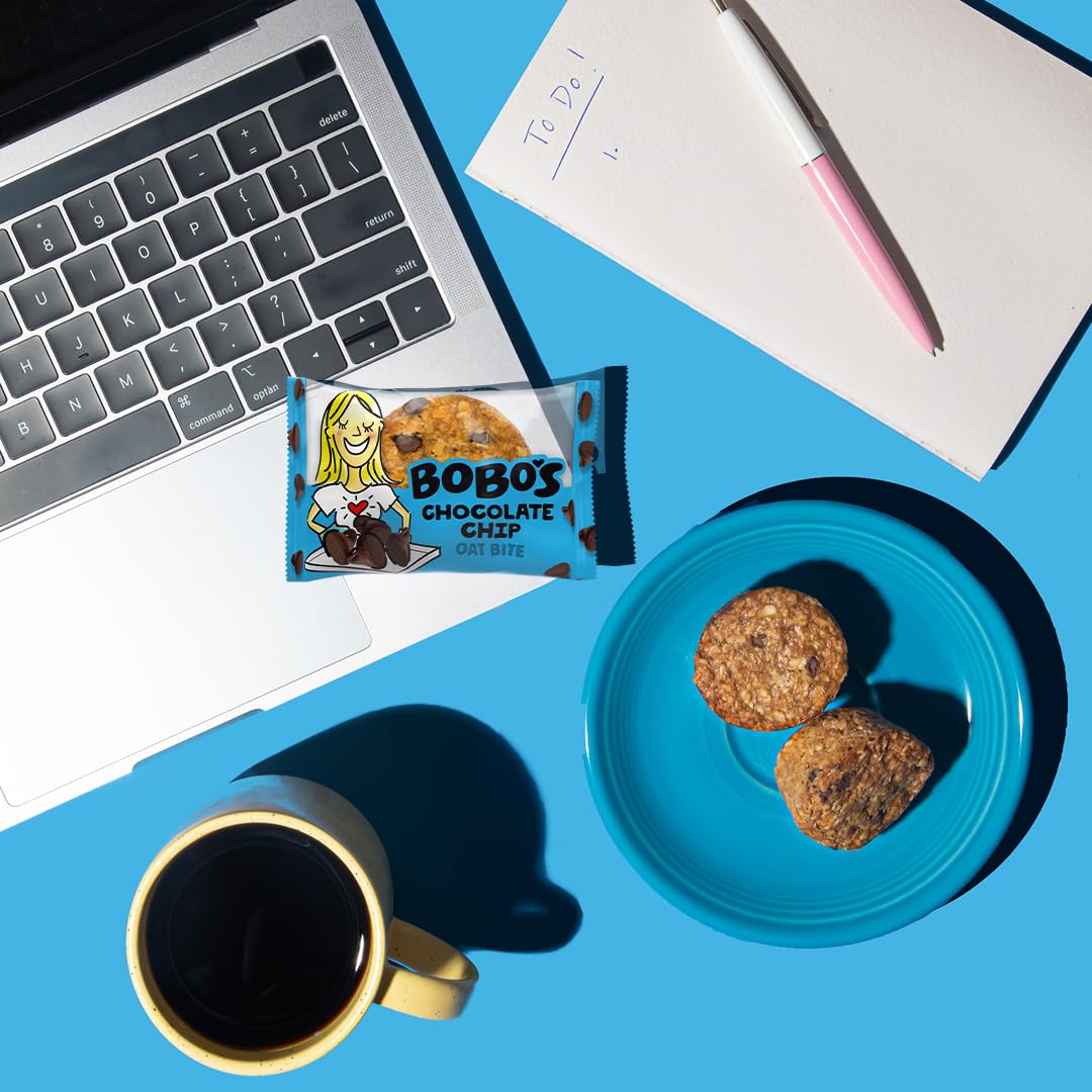 Bobo's Oat Bites Chocolate Chip Variety – Plant-Based, Gluten Free, 30 ct