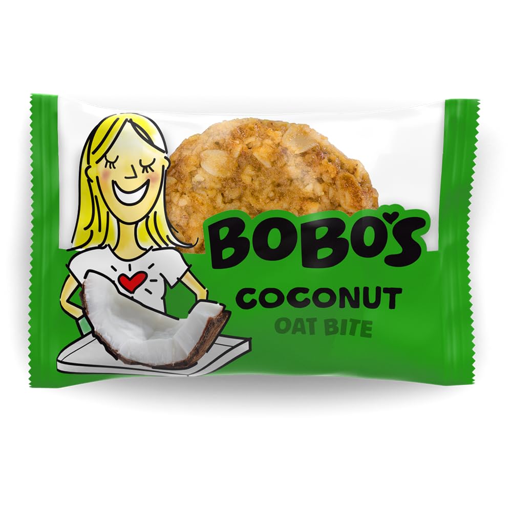 Bobo's Coconut Oat Bites - Simple Ingredients, Gluten Free, Plant Based, Non-GMO (30 ct)