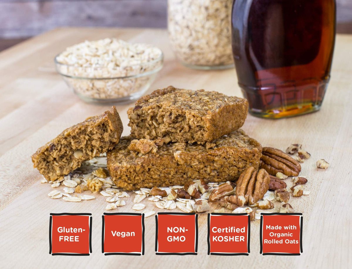 Bobo's Maple Pecan Oat Bars - Gluten Free, Plant-Based Whole Grain Oats, 12 Bars