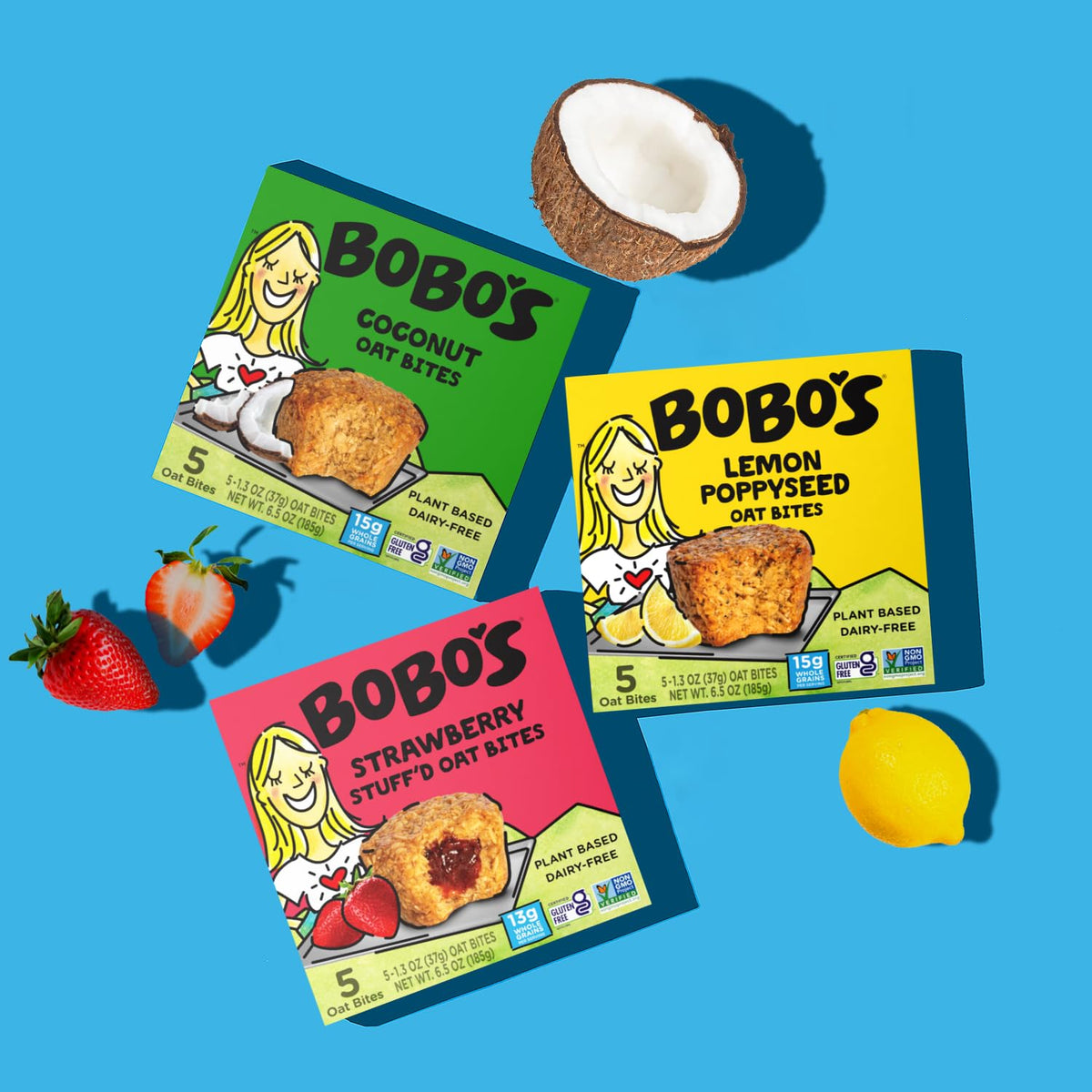 Bobo's Coconut Oat Bites - Simple Ingredients, Gluten Free, Plant Based, Non-GMO (30 ct)