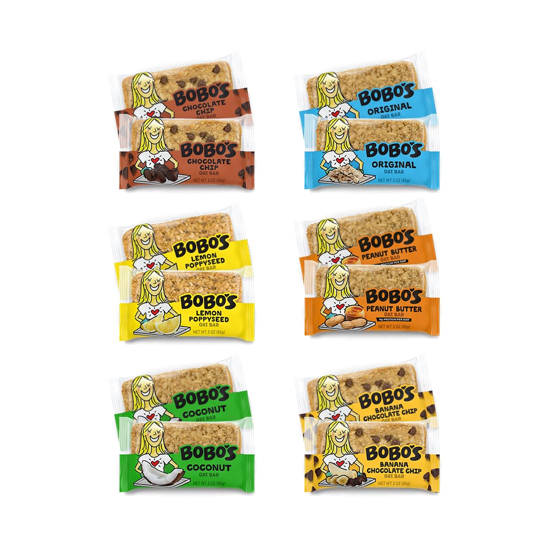 Bobo's Oat Bars Sampler 12-Pack | Gluten Free, Plant-Based, Non-GMO