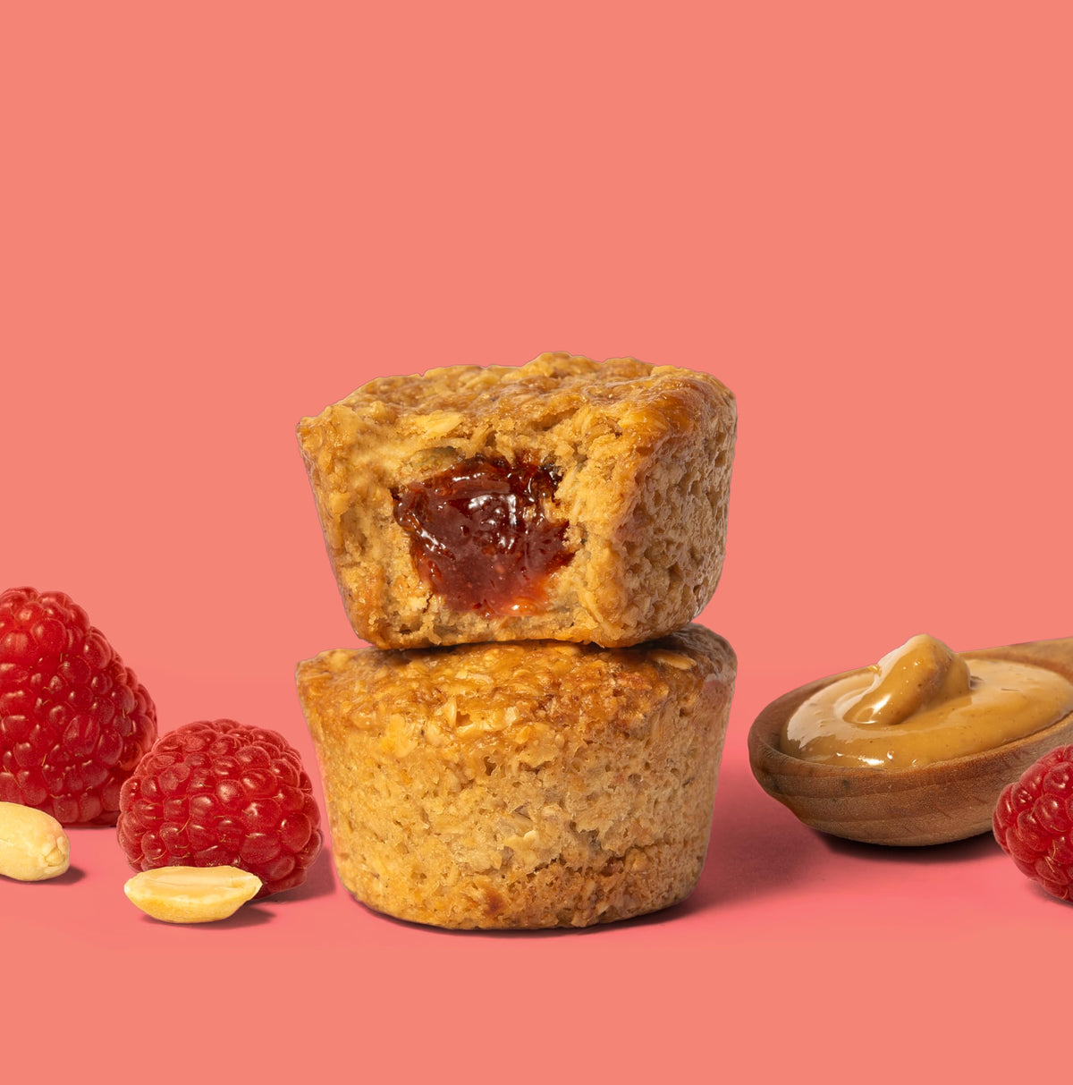 Bobo's PB&J Stuff'd Oat Bites – Gluten Free, Plant Based, Non-GMO (30 ct)