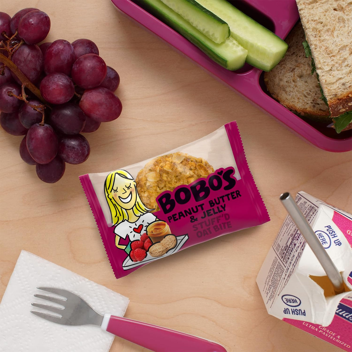 Bobo's PB&J Stuff'd Oat Bites – Gluten Free, Plant Based, Non-GMO (30 ct)