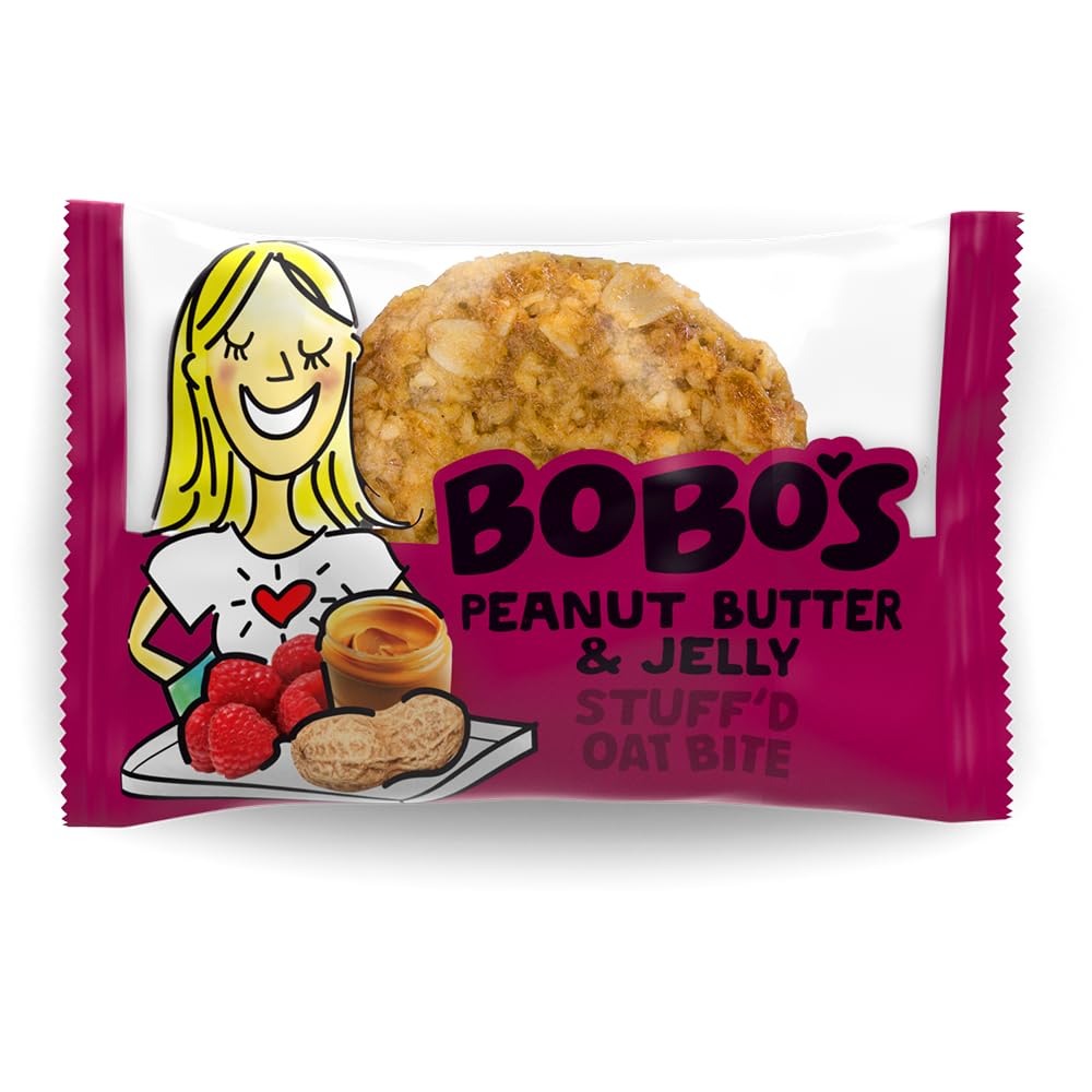 Bobo's PB&J Stuff'd Oat Bites – Gluten Free, Plant Based, Non-GMO (30 ct)