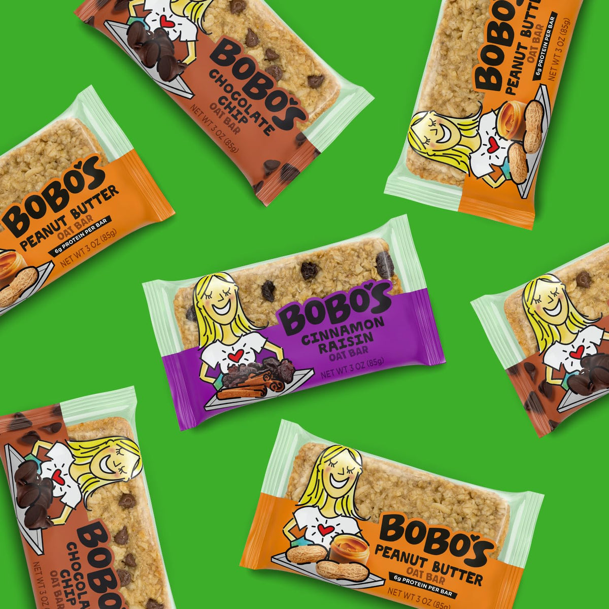 Bobo's Peanut Butter Oat Bars – Gluten-Free, Plant-Based, Non-GMO, Whole Grain Oats (12 Bars)