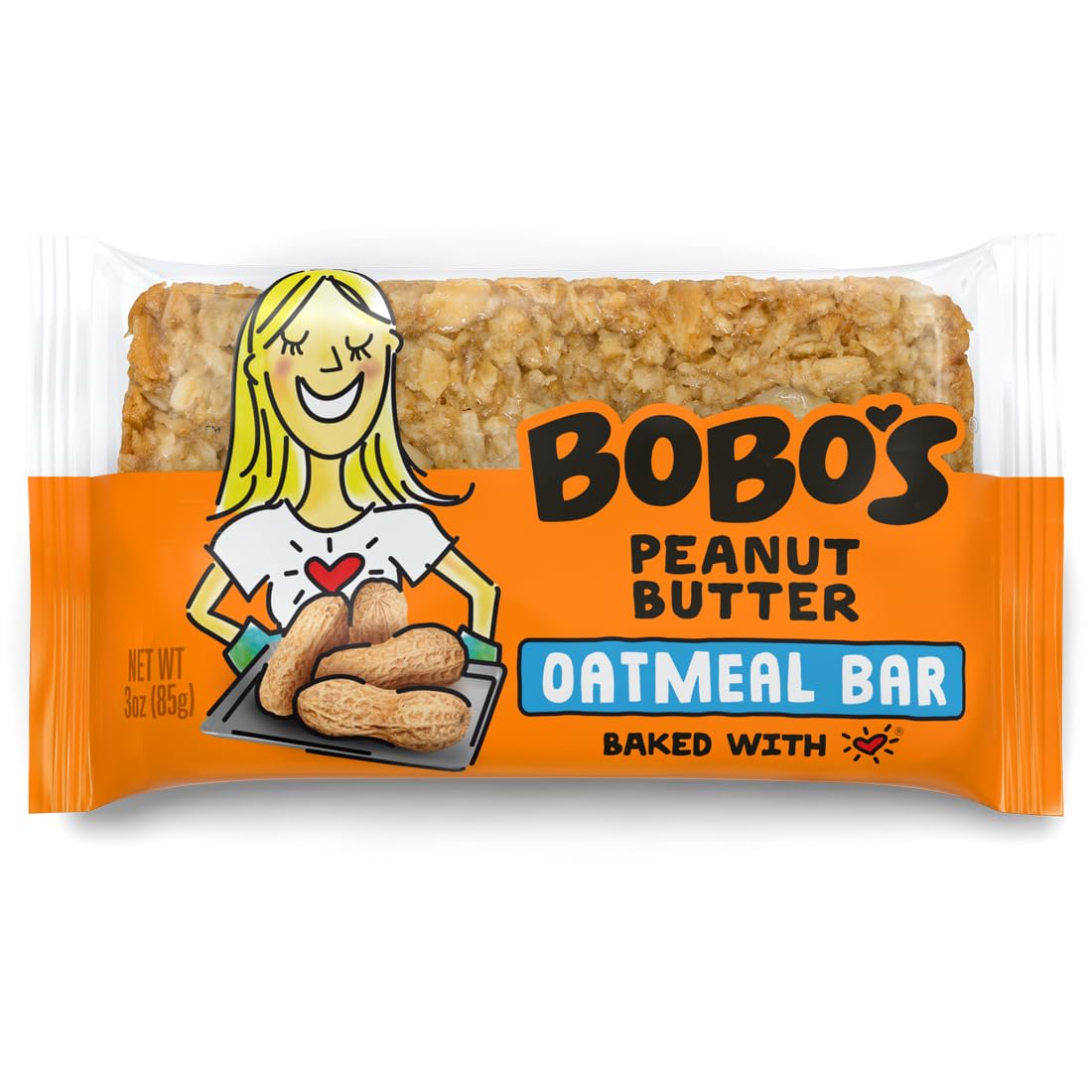 Bobo's Peanut Butter Oat Bars – Gluten-Free, Plant-Based, Non-GMO, Whole Grain Oats (12 Bars)