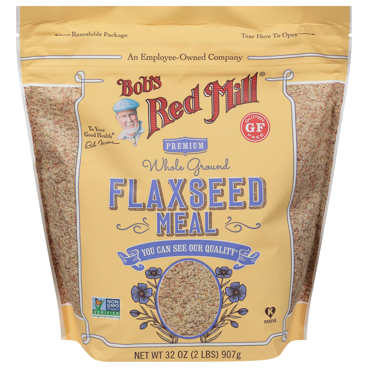 Bob's Red Mill Flaxseed Meal, 32oz (Pack of 4) - Non-GMO, Vegan, Paleo Friendly, Keto Friendly, Kosher