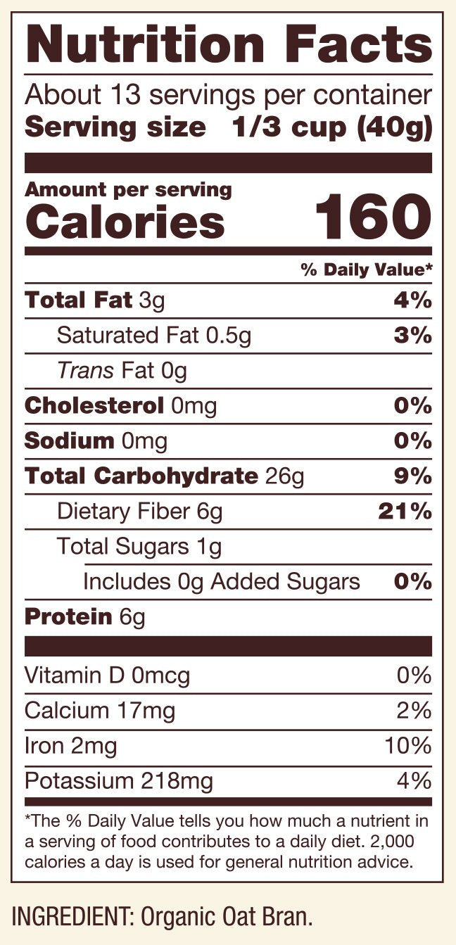 Bob's Red Mill Organic Oat Bran - 18oz (Pack of 4) | Non-GMO, Vegan, Kosher