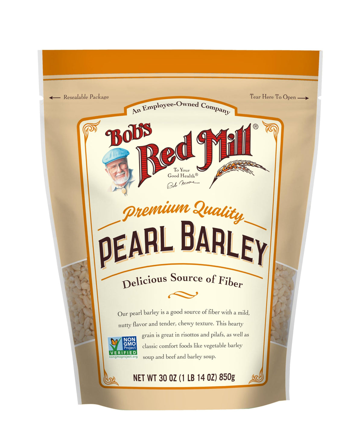 Bob's Red Mill Pearl Barley, 30oz (Pack of 4) – Non-GMO, Vegan, Kosher