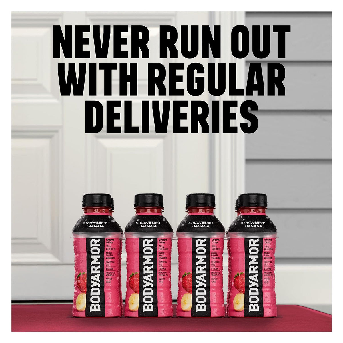 BODYARMOR Strawberry Banana Sports Drink — Coconut Water Hydration (28oz, 15 Pack)