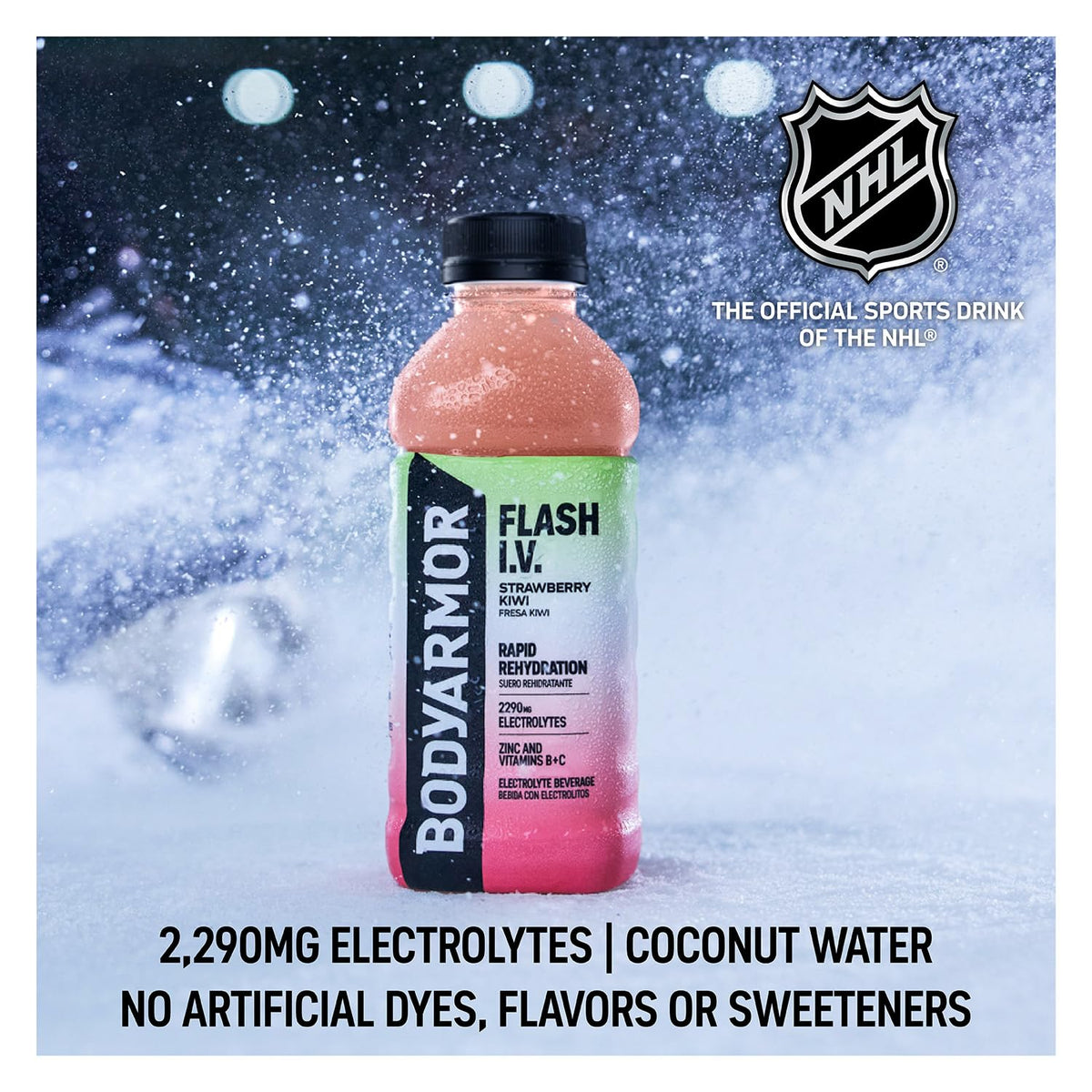 BODYARMOR Flash I.V. Cucumber Lime — Rapid Hydration Electrolyte Beverage (12 x 20 fl oz)