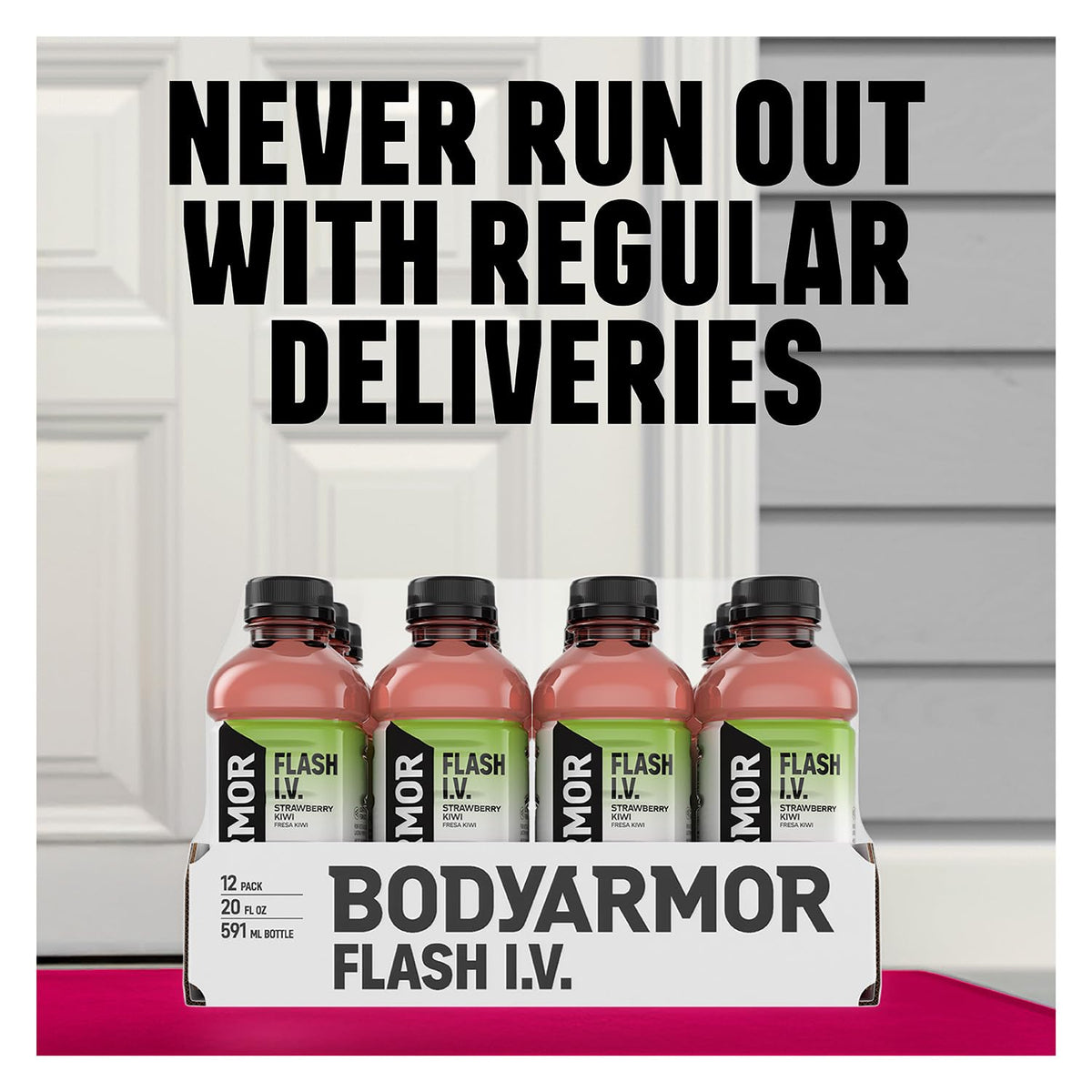 BODYARMOR Flash I.V. Cucumber Lime — Rapid Hydration Electrolyte Beverage (12 x 20 fl oz)
