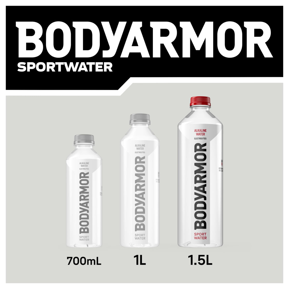 BODYARMOR SportWater Alkaline Water – pH 9+, Electrolytes, On-the-Go Hydration, 1.5L Pack of 12