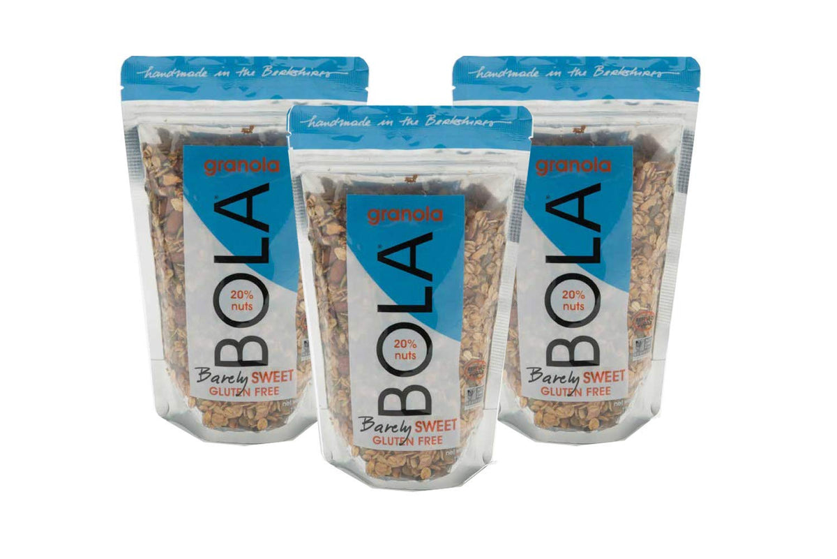 BOLA Granola Barely Sweet — Low Sugar Almond & Pumpkin Seed Granola, 12oz (3 Pack)