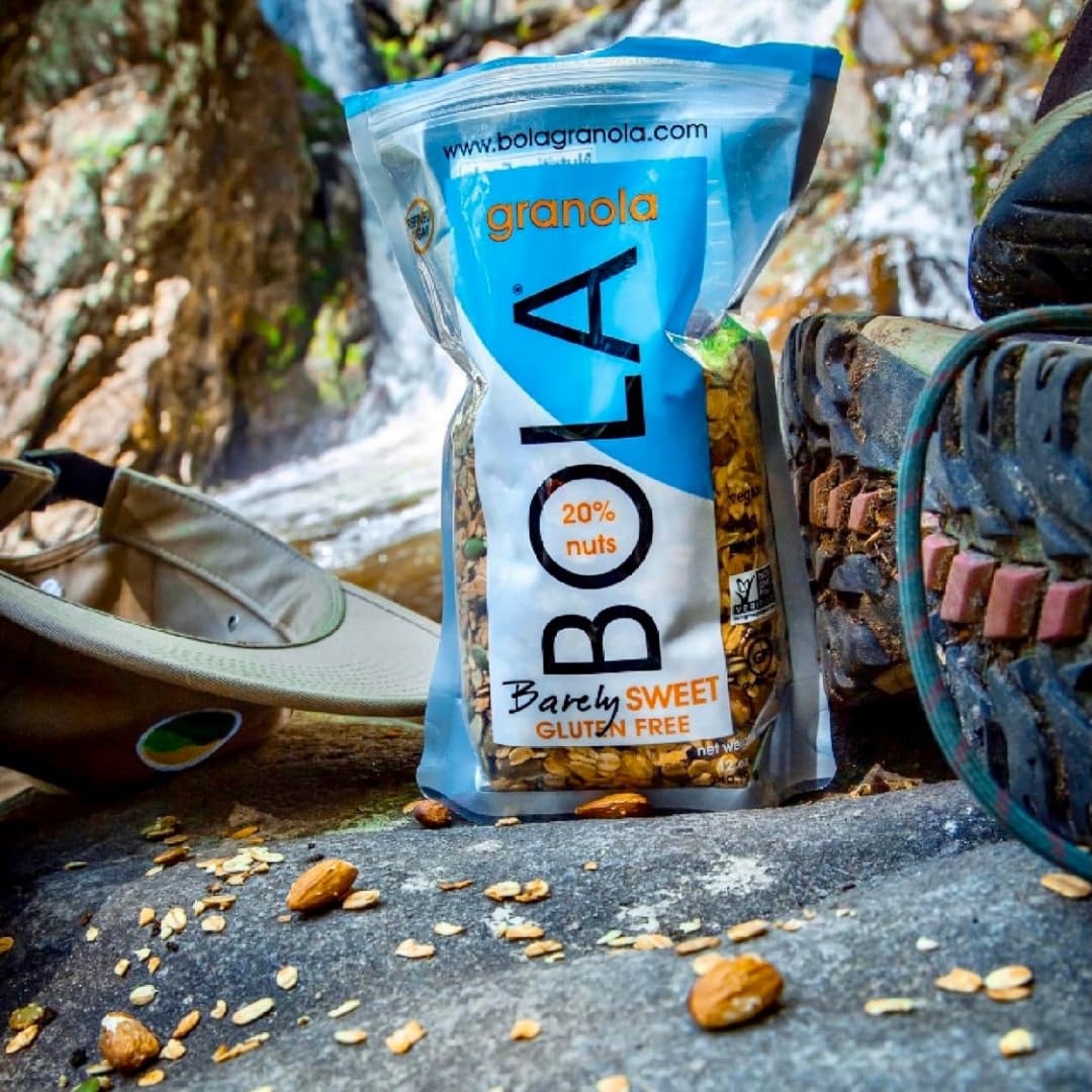 BOLA Granola Barely Sweet — Low Sugar Almond & Pumpkin Seed Granola, 12oz (3 Pack)