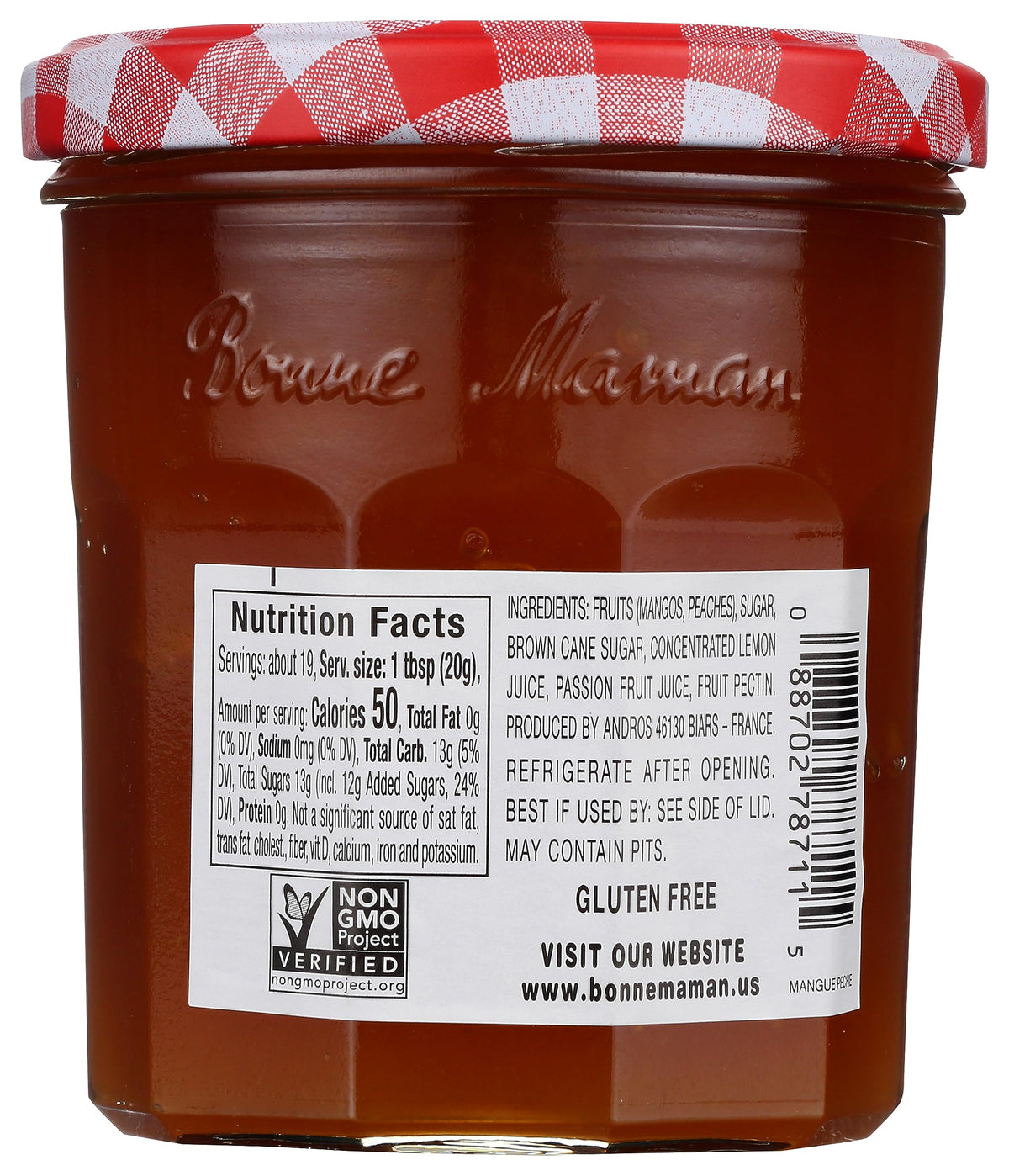 Bonne Maman Summer Variety Pack: Pineapple-Passion Fruit Preserves, Mango-Peach Preserves, Lemon Curd – Pack of 3