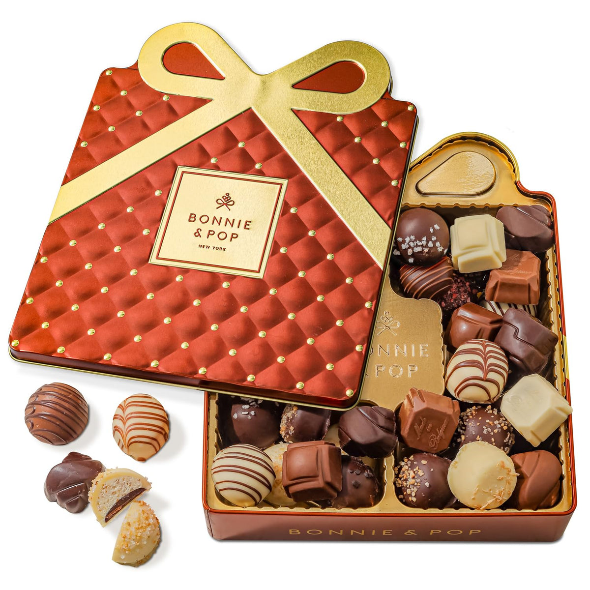 Bonnie and Pop Mothers Day Chocolate Gift Basket – Gourmet Belgian Truffles
