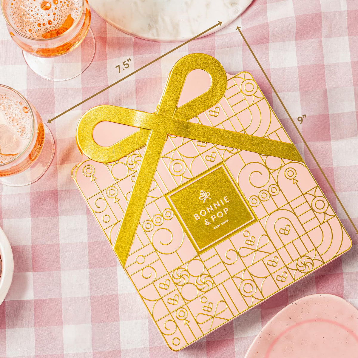 BONNIE AND POP Mothers Day Chocolate Gift Basket – Pink Gift Tin with Belgian Truffles
