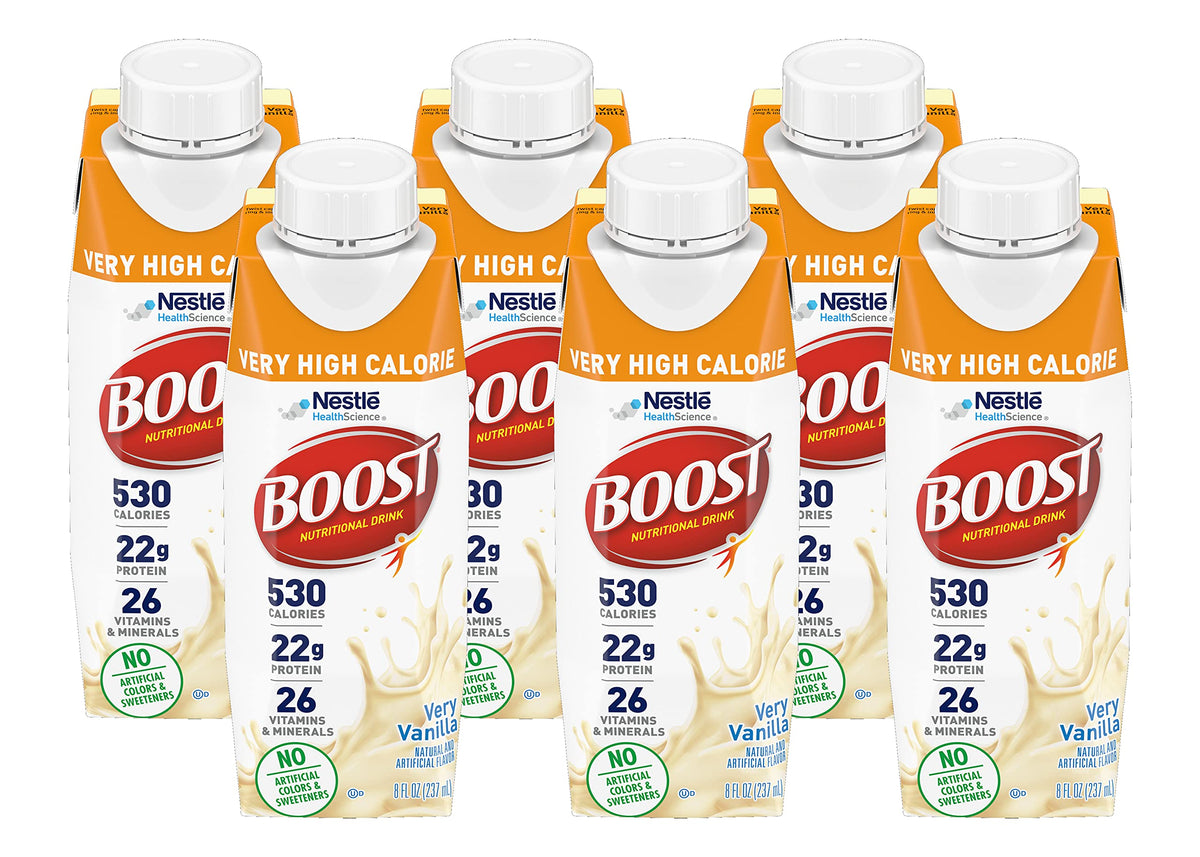 Boost Very High Calorie Nutritional Drink – Vanilla, 8 fl oz (6 Pack)