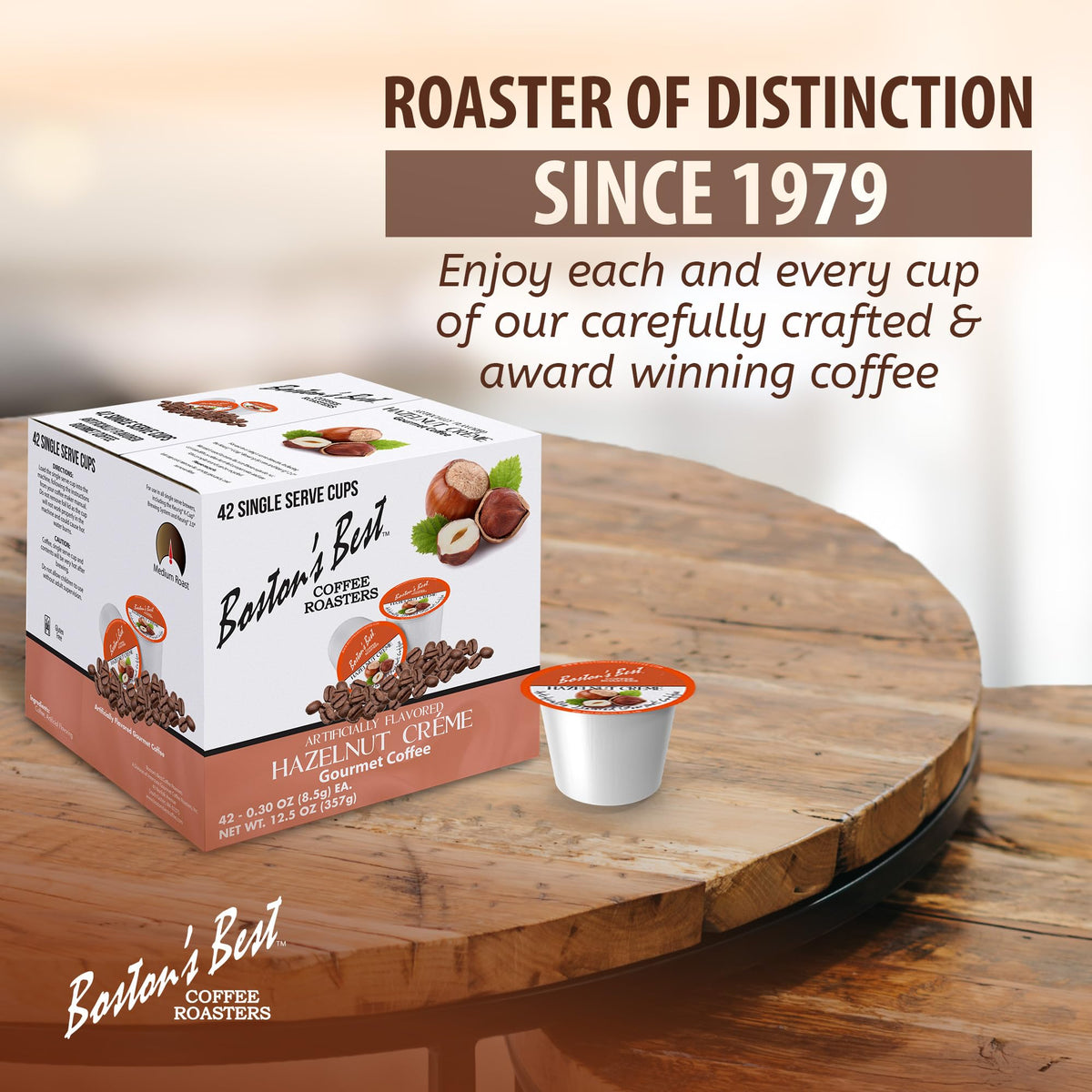 Boston's Best Hazelnut Creme Coffee - Keurig Compatible, 42-Count Pods