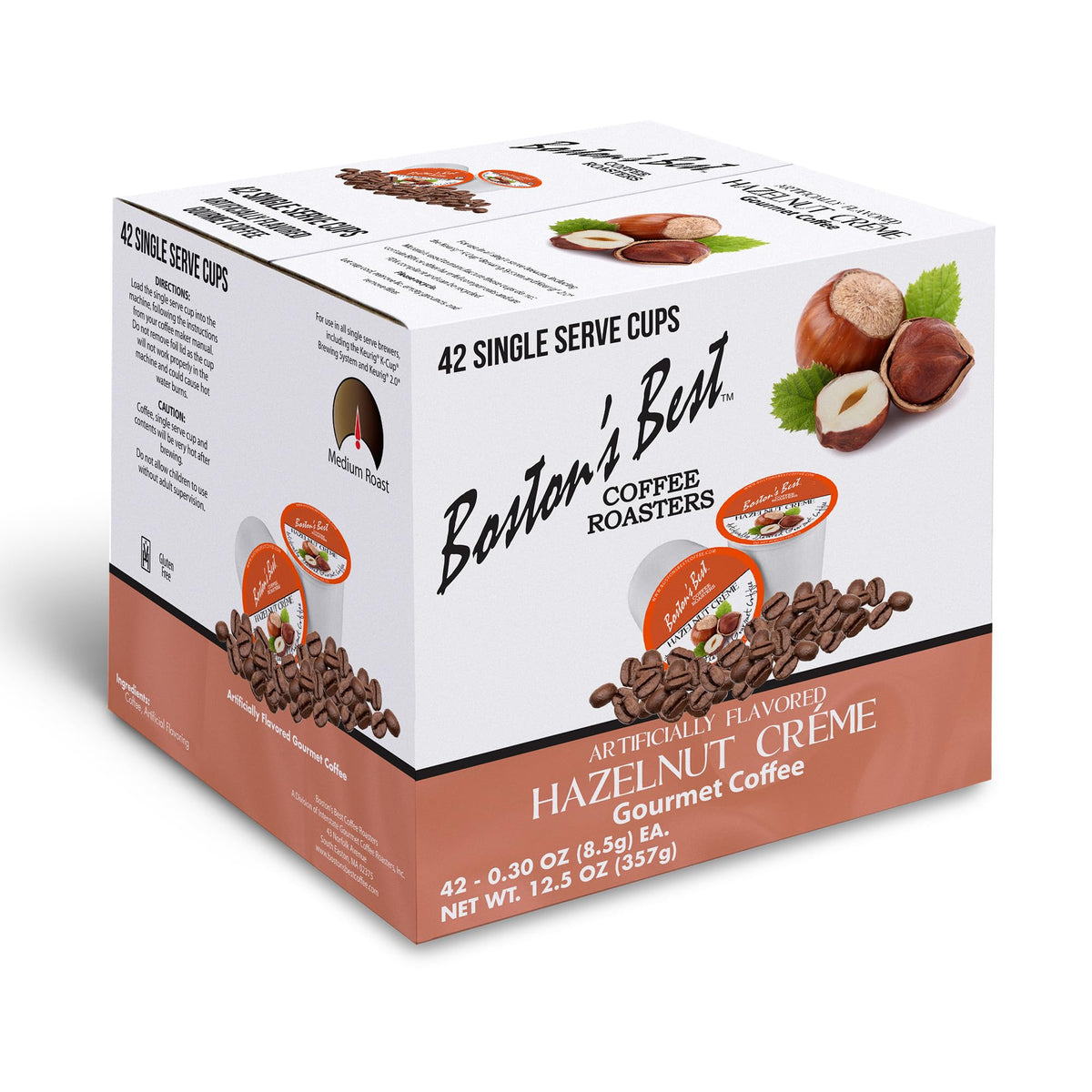 Boston's Best Hazelnut Creme Coffee - Keurig Compatible, 42-Count Pods