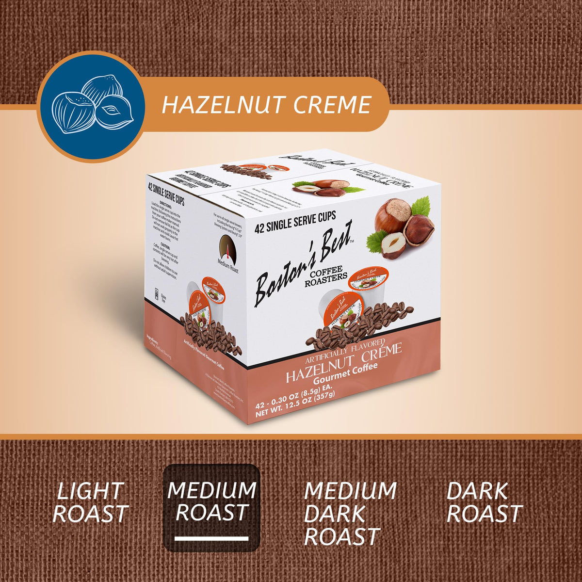 Boston's Best Hazelnut Creme Coffee - Keurig Compatible, 42-Count Pods