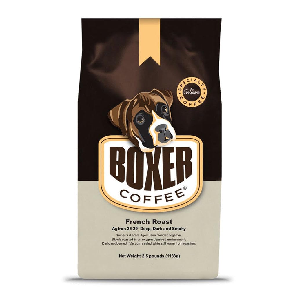 Boxer Coffee Dark Roast Whole Bean – French Roast 2.5 lb