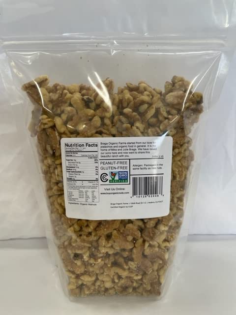 Braga Organic Farms Organic Walnuts, 2 lb – California-Grown English Walnuts