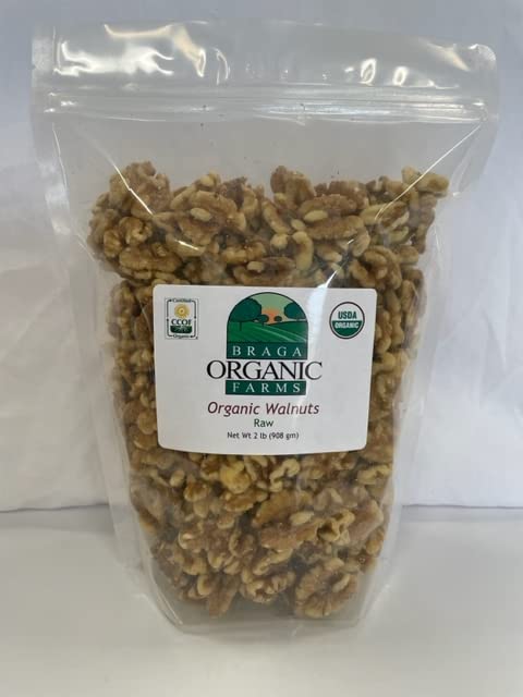 Braga Organic Farms Organic Walnuts, 2 lb – California-Grown English Walnuts