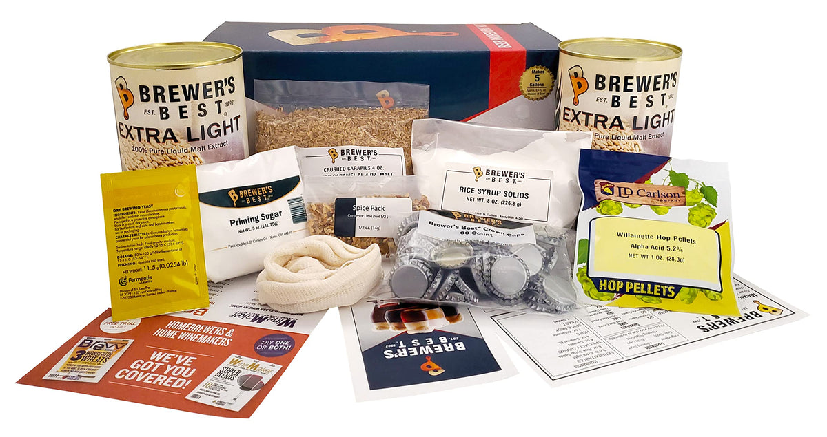 Brewer's Best Mexican Cerveza Home Brew Kit – 5 Gallon, Easy & Crisp