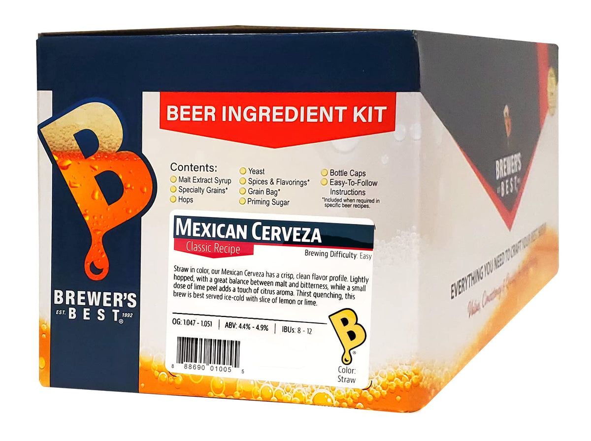 Brewer's Best Mexican Cerveza Home Brew Kit – 5 Gallon, Easy & Crisp