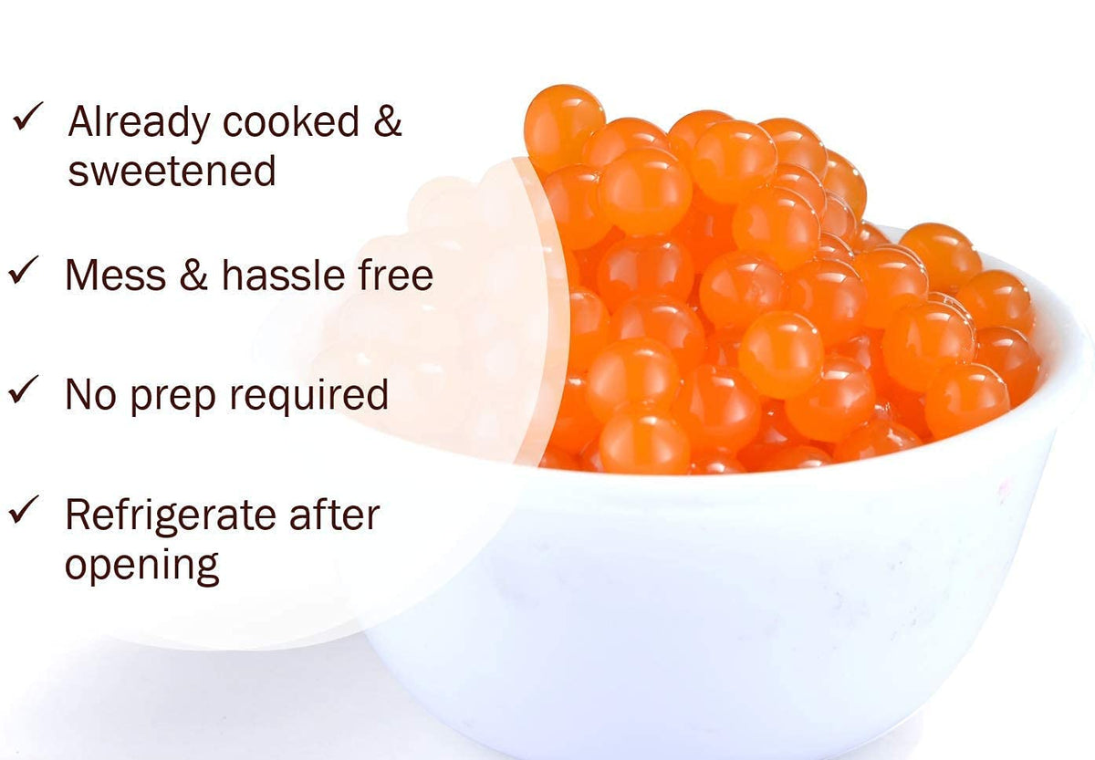 BREXONIC 3 Flavors Popping Boba Pearls – Passion Fruit, Strawberry & Peach, 1 lb Pack
