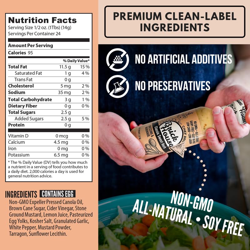 Brick House Classic Sweet Herb Vinaigrette Dressing & Marinade – 2 Pack, Low-Sodium, Keto-Friendly