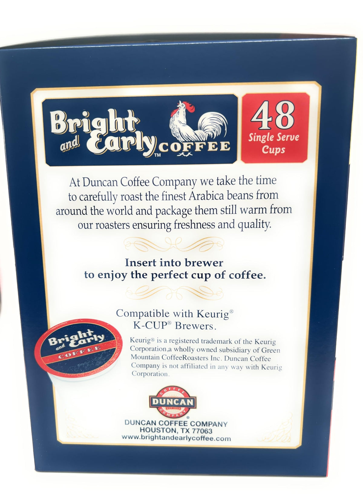 Bright and Early Texas Cinnamon Coffee Pods for Keurig — 96-Count Single Serve Cups
