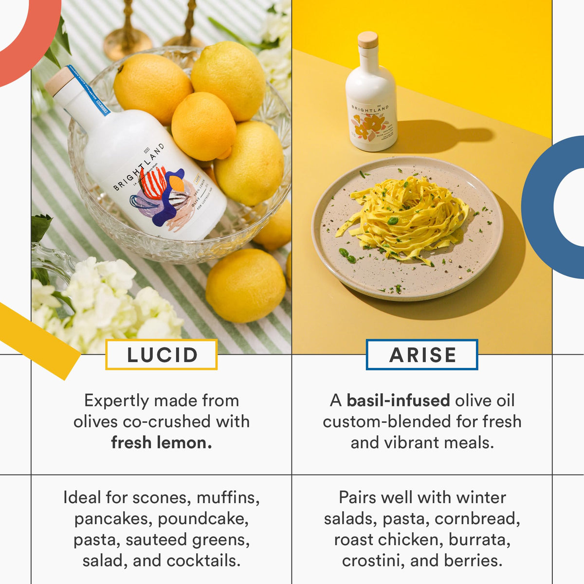 Brightland The Artist Capsule Infused Olive Oils - Cold-Pressed Early-Harvest Frantoio & Arbosana, 12.7 fl oz Pack of 4
