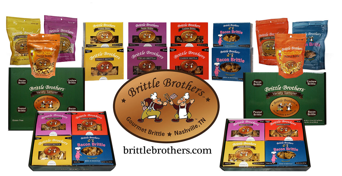 Brittle Brothers Bacon Peanut Brittle - 16 oz Gift Box | Gourmet Candy