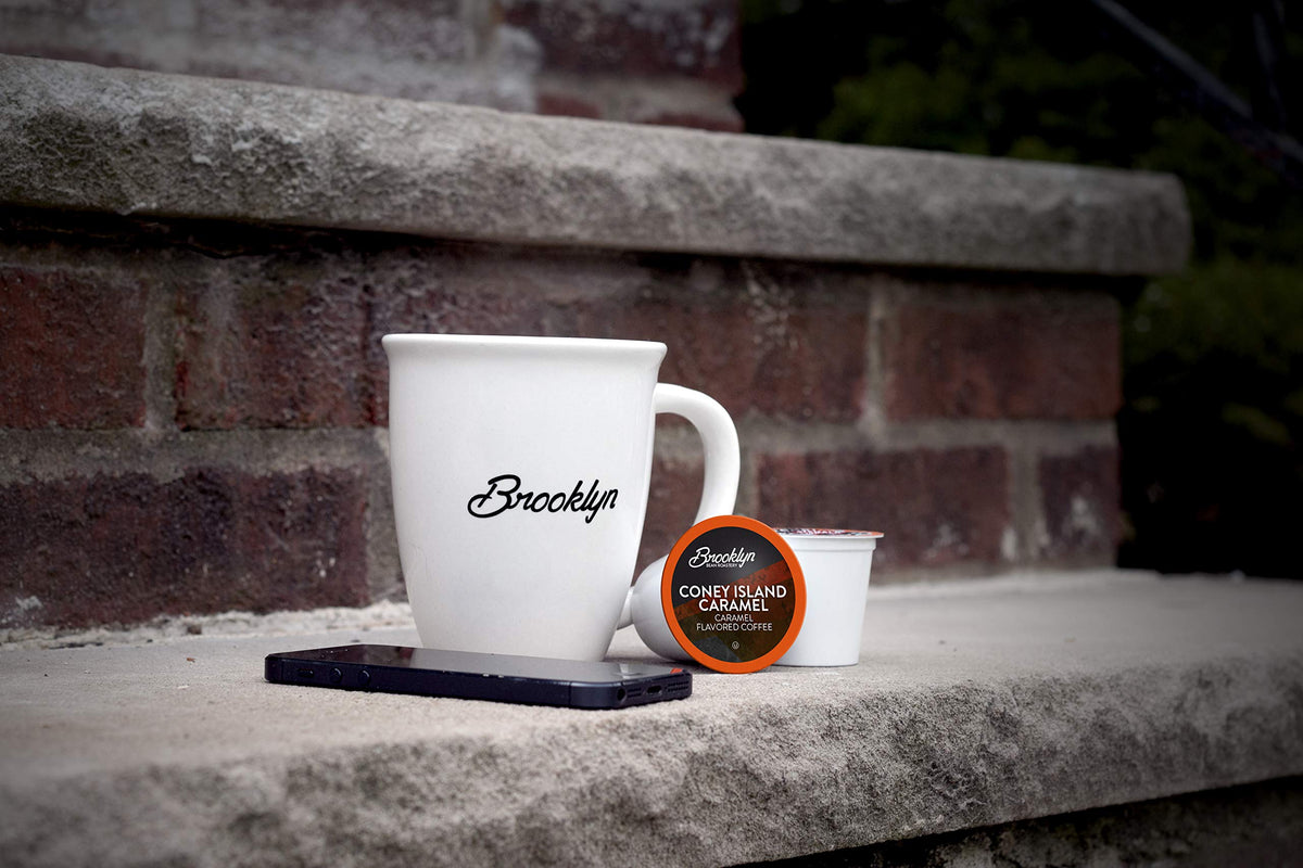 Brooklyn Beans Coney Island Caramel Gourmet Coffee Pods – Keurig K-Cup Compatible, 40 Count, Rich & Creamy